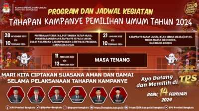 Program Dan Jadwal Kegiatan Tahapan Kampanye Pemilu 2024