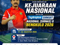 ‎PBSI Bengkulu Gelar Hydroplus Sirkuit Nasional B 2026 pada 17–22 Agustus, Atlet dari Seluruh Indonesia Siap Bertanding
