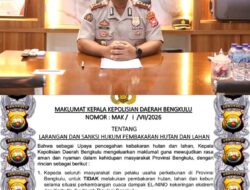 Maklumat Kapolda Bengkulu Tegaskan Larangan Pembakaran Hutan dan Lahan, Pelanggar Terancam Sanksi Pidana